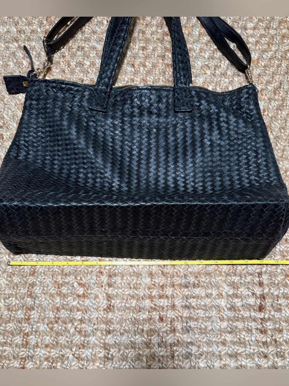 Leather woven bag - Picture 6 of 7